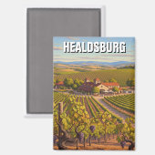 ヘルズバーグカリフォルニアトラベル マグネット (正面/裏面)