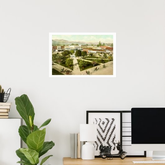 ヘルズバーグタウンスクエアポスタープリント ポスター (ホームオフィス)