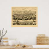 ヘルズバーグ,カリフォルニア州パノラママップ – 1876 ポスター (キッチン)