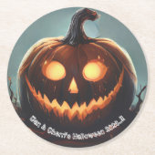 ヘルズパンプキンハローウィンパーティ ラウンドペーパーコースター (正面)