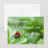 ヘルツリチェン・グリュックフンシュ・ツム・ゲバーツタグ！ ポストカード (正面/裏面)