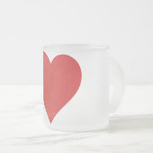 ヘルツ・タッセ・アウス・マットグラス フロストグラスマグカップ (正面右)