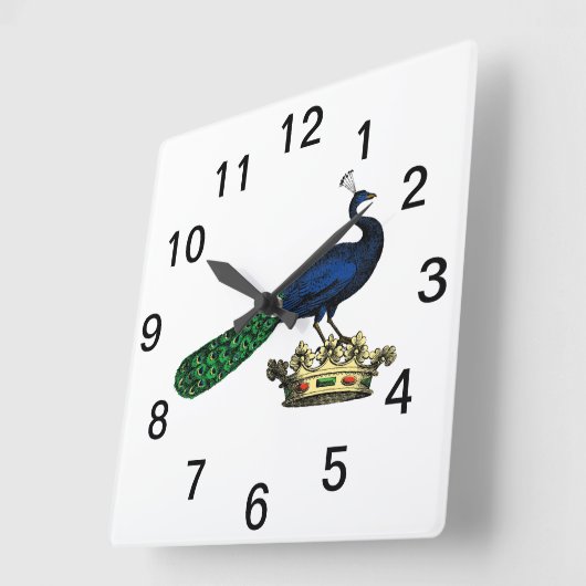 ヘルディックヴィンテージスタイルピアクックオンクラウンC スクエア壁時計 (傾斜)