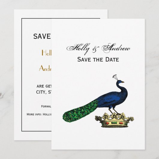 ヘルディックヴィンテージスタイルピアクックオンクラウンC 招待状 (正面/裏面)