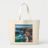 ヘルナハウンコースト、アイスランドラージトートバッグ ラージトートバッグ (正面)