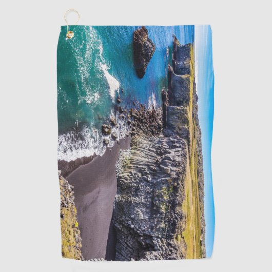 ヘルナハウン海岸，アイスランド ゴルフタオル (正面)