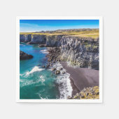 ヘルナハウン海岸，アイスランド スタンダードカクテルナプキン (正面)