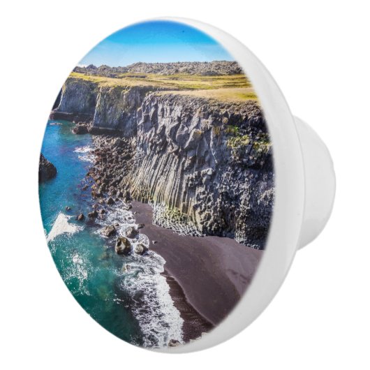 ヘルナハウン海岸，アイスランド セラミックノブ (右)