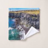 ヘルナハウン海岸，アイスランド バスタオルセット (ウォッシュタオル)