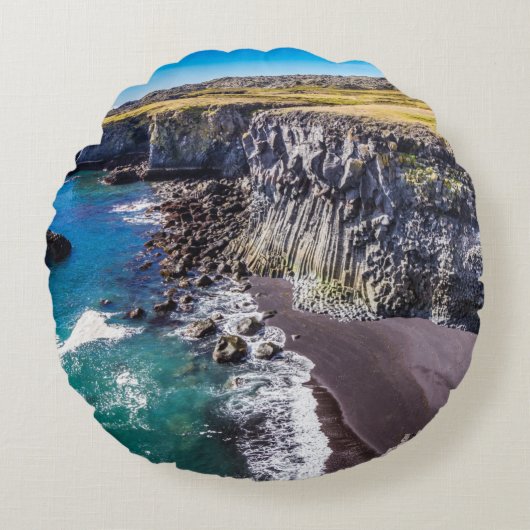 ヘルナハウン海岸，アイスランド ラウンドクッション (正面)