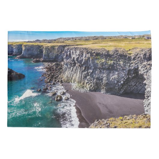 ヘルナハウン海岸,アイスランド 枕カバー (裏面)