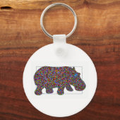 ヘルナンドステンドグラスのヒッポキーチェーン キーホルダー (正面)