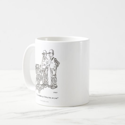 ヘルニアの漫画のマグ コーヒーマグカップ (正面左)