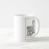 ヘルニアの漫画のマグ コーヒーマグカップ (正面右)