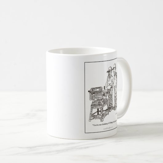 ヘルニアの漫画のマグ コーヒーマグカップ (正面右)