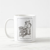 ヘルニアの漫画のマグ コーヒーマグカップ (左)