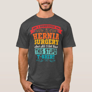 ヘルニア手術レトロ生存者回復後 Tシャツ