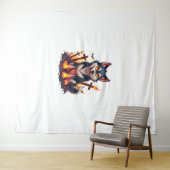 ヘルハウンドハスキー犬 タペストリー (インサイチュ(横))