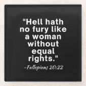 ヘルハスノフューリーイコライスライツ引用文 ガラスコースター (正面)