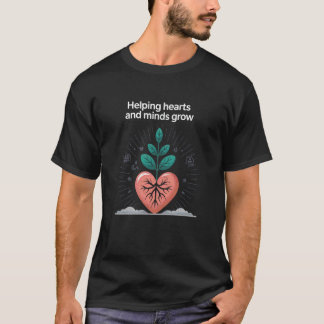 ヘルピングハーツアンドマインズカウンセラーアウェアネスバック Tシャツ