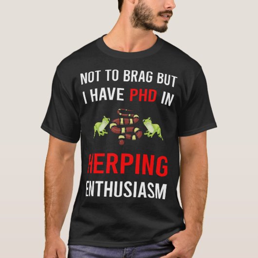 ヘルピング爬虫類学者爬虫類学 Tシャツ (正面)