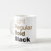 ヘルベチカファミリーコーヒーマグ コーヒーマグカップ (正面左)