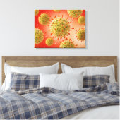 ヘルペスウイルスの顕微鏡的見解1 キャンバスプリント (インサイチュ (寝室))