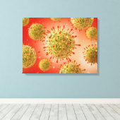 ヘルペスウイルスの顕微鏡的見解1 キャンバスプリント (インサイチュ (ウッドフロア))