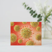 ヘルペスウイルスの顕微鏡的見解1 ポストカード (スタンド正面)