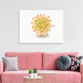 ヘルペスウイルスの顕微鏡的見解2 キャンバスプリント (インサイチュ (リビング))