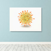 ヘルペスウイルスの顕微鏡的見解2 キャンバスプリント (インサイチュ (ウッドフロア))