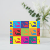 ヘルペトロジーポップ・アートのアート ポストカード (スタンド正面)