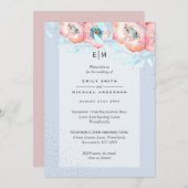 ヘルボアブルーダスティバラウェディングレセプション招待状 招待状 (正面/裏面)