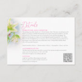 ヘルボア水色春の結婚式詳細 エンクロージャーカード (正面)