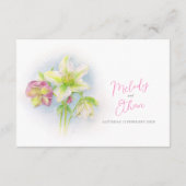 ヘルボア水色春の結婚式詳細 エンクロージャーカード (裏面)