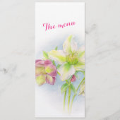 ヘルボア結婚アートまたは春イベントディナーメニュー メニュー (正面)