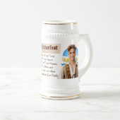 ヘルマンオクトーバーフェスト素朴パーソナライズされた ビールジョッキ (正面右)