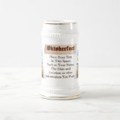 ヘルマンオクトーバーフェスト素朴パーソナライズされた ビールジョッキ (中央)