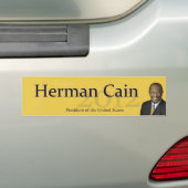 ヘルマンカインの2012年の米国大統領 バンパーステッカー (車上)