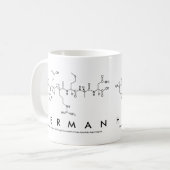 ヘルマンペプチド名mug コーヒーマグカップ (正面左)