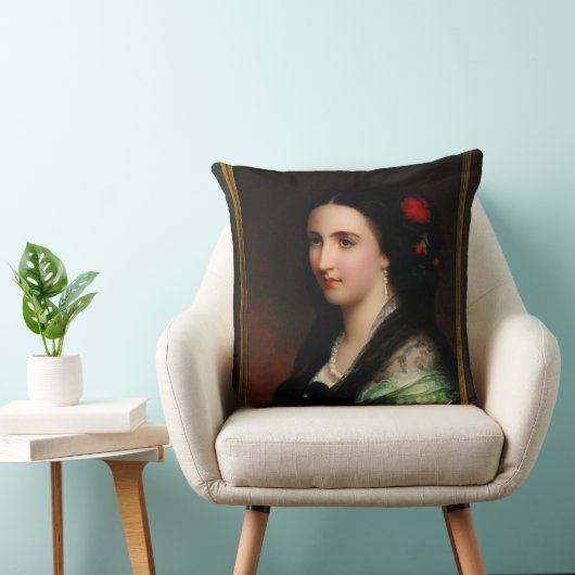 ヘルマン・ウィンターハルターによるメキシコのカロタ皇后 クッション (椅子)