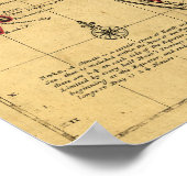 ヘルマン・モルによる世界地図(1719) ポスター (角)