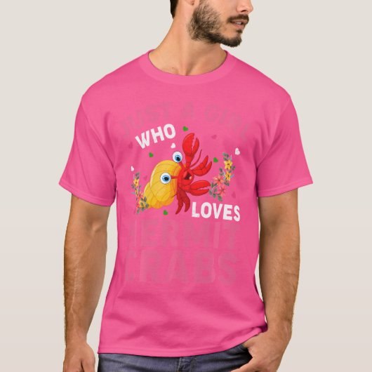 ヘルミを愛する女の子だけ仙人カニ魚の恋人 Tシャツ (正面)