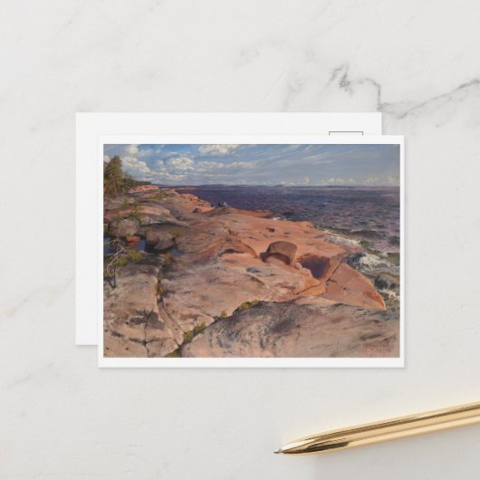 ヘルミビエス州ヴィリンキの沿岸の断崖 ポストカード (正面/裏面インサイチュ)