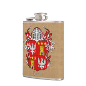 ヘルムとマントルを持つヴェルディ・ヘラルディックシールド フラスク (左)