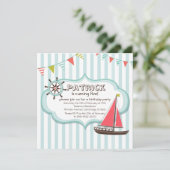 ヘルムアンドシルボート航海の誕生日招待状 招待状 (スタンド正面)