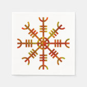 ヘルムオブアウェエンシェントバイキングデザイン スタンダードカクテルナプキン (正面)