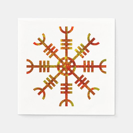 ヘルムオブアウェエンシェントバイキングデザイン スタンダードカクテルナプキン (正面)