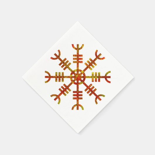 ヘルムオブアウェエンシェントバイキングデザイン スタンダードカクテルナプキン (角)