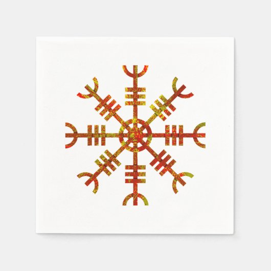 ヘルムオブアウェノルズバイキングシンボル スタンダードカクテルナプキン (正面)